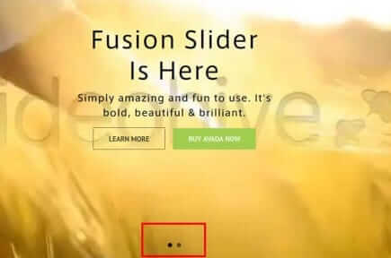 Fusion Slider ページネーションの表示