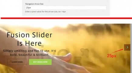 Fusion Slider ナビの矢印サイズ
